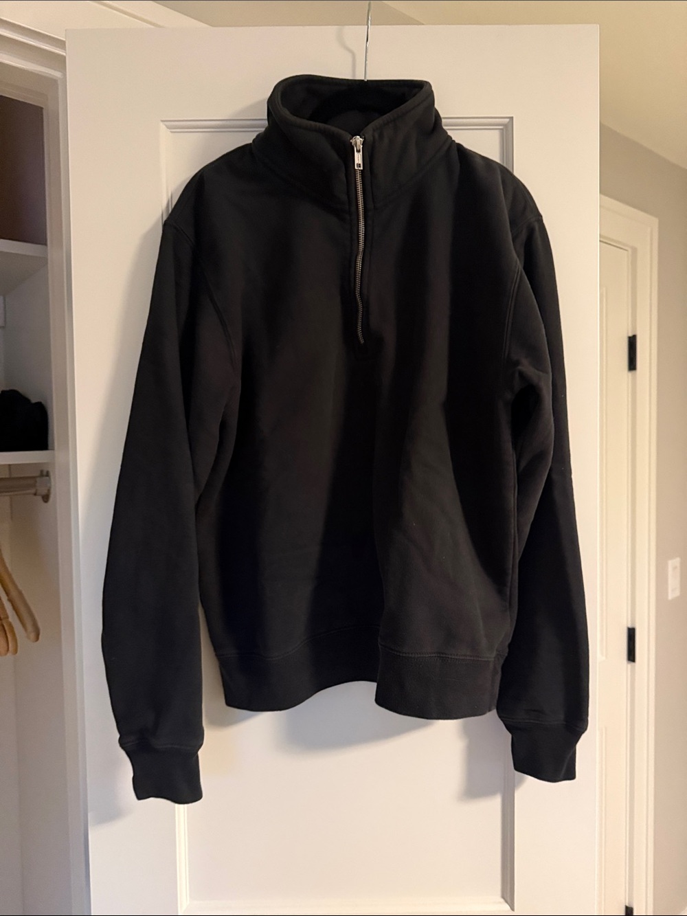 Brandi Melville John Galt quarter zip black sweatshirt